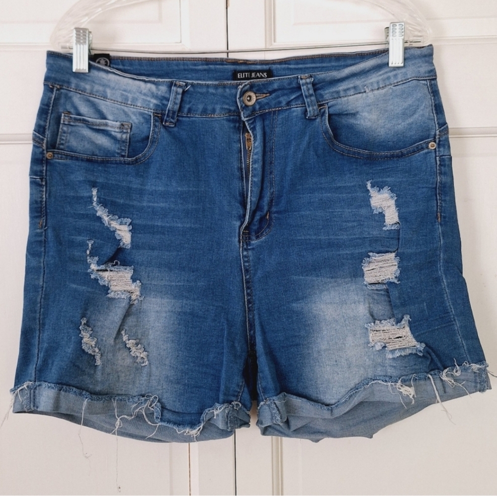Elite Jeans distressed jean shorts